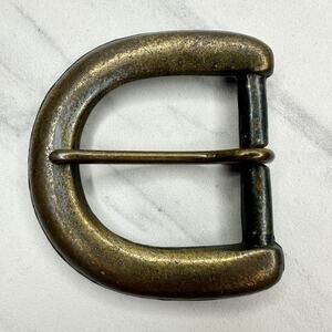 Chunky Brass Tone Classic Belt Buckle Hardware Minimalist ✨